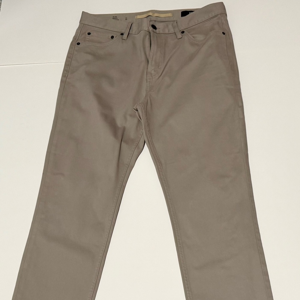 Men’s Banana Republic Gray Slim Luxe Traveler Stretch Jeans Sz 33x29 1/2